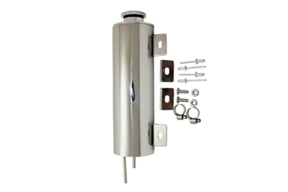 3 X 10 Polished Stainless Steel Radiator Overflow Tank Universal Fit