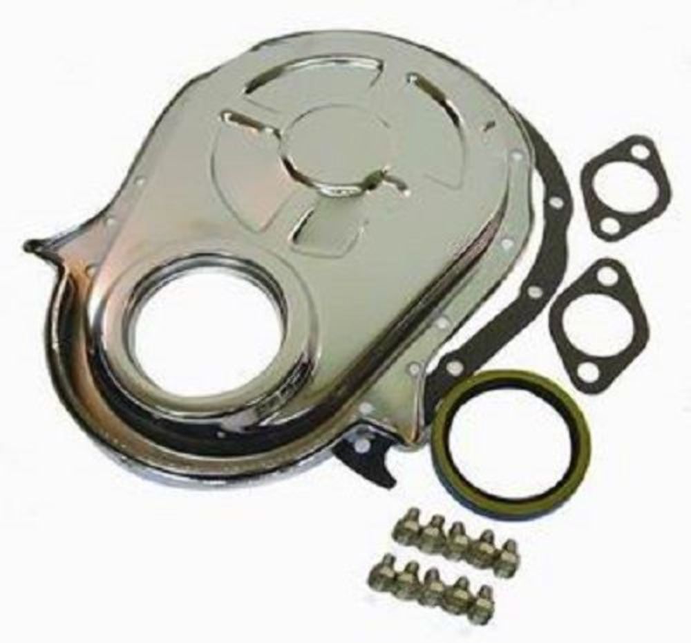 Chrome BBC Chevy 396454 Timing Chain Cover Kit Pirate Mfg