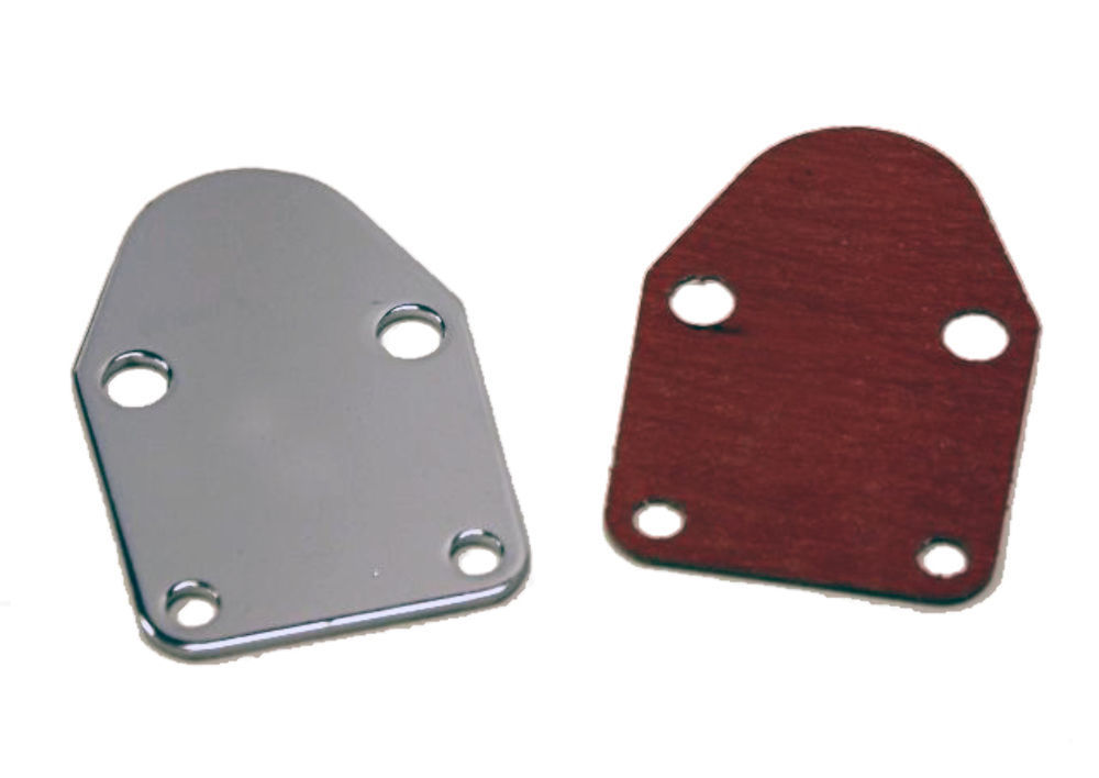 CHROME SB CHEVY FUEL PUMP BLOCK OFF PLATE SMALL BLOCK SBC Hot Rat