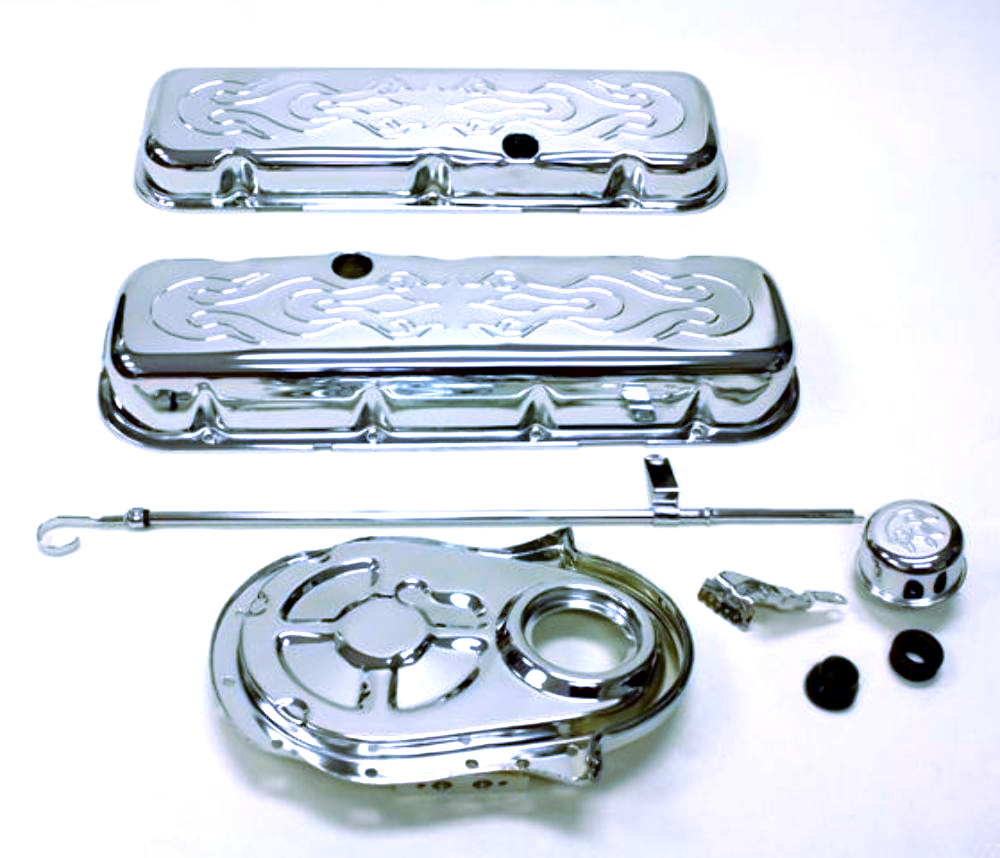 thumbnail interactive-video image 1 of BBC Chevy 454/496 Engine Dress Up Kit – Front Accessory Kit Includes WP, ALT, Pulleys 1 of 5