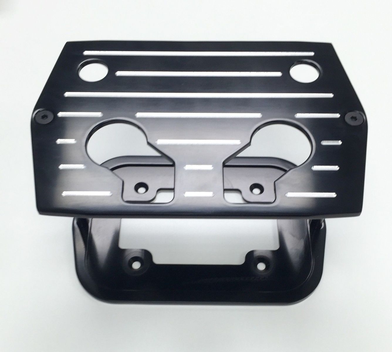 Black B/Milled Billet Aluminum Optima Battery Tray Chevy/Ford/Mopar