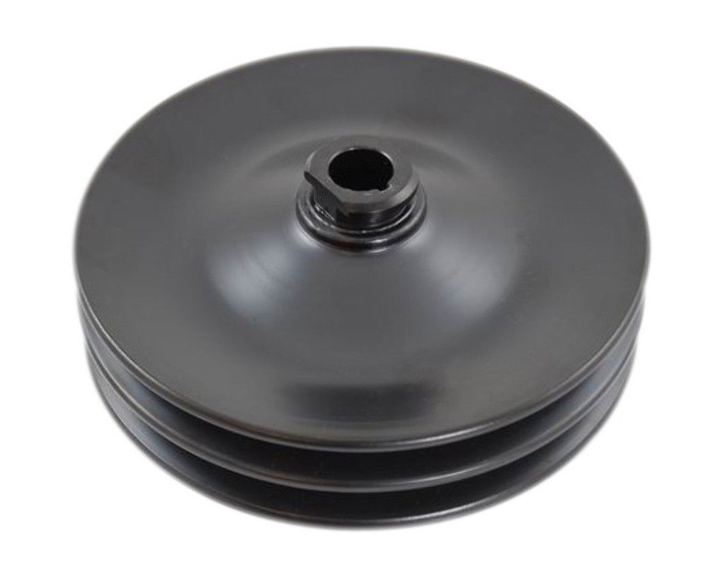 GM & Chevy 6784 Black Steel Double Groove Power Steering Pulley