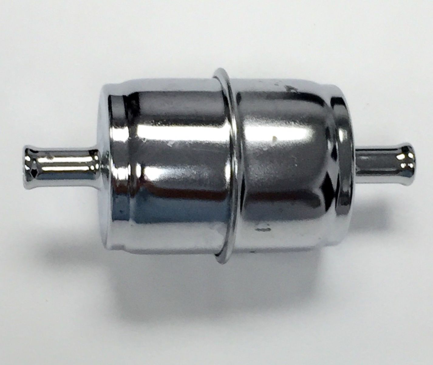 For Chevy Ford Chrome Canister 3//8/" InLine Fuel Filter Hose Carbureted 9746 New