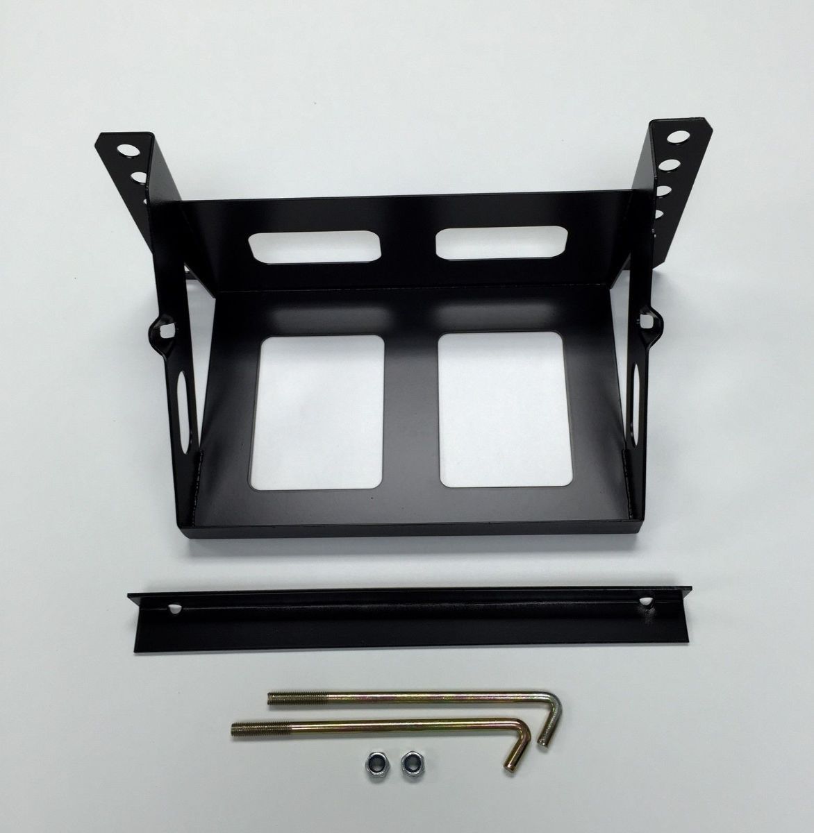 Adjustable Bolt-On Steel Black Battery Box 11 X 7.125 | Pirate Mfg