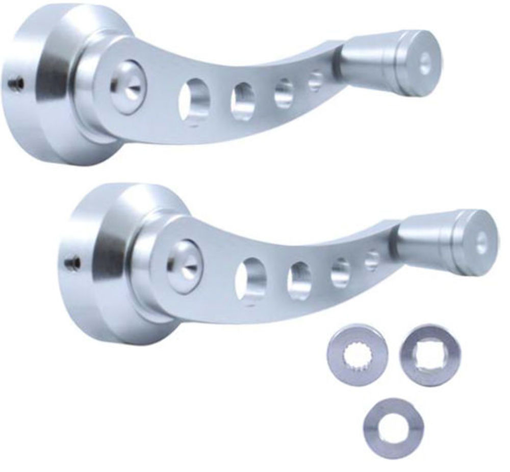 Street Rod Hot Rod Vintage Billet Window Crank Kit, Pr Pirate Mfg