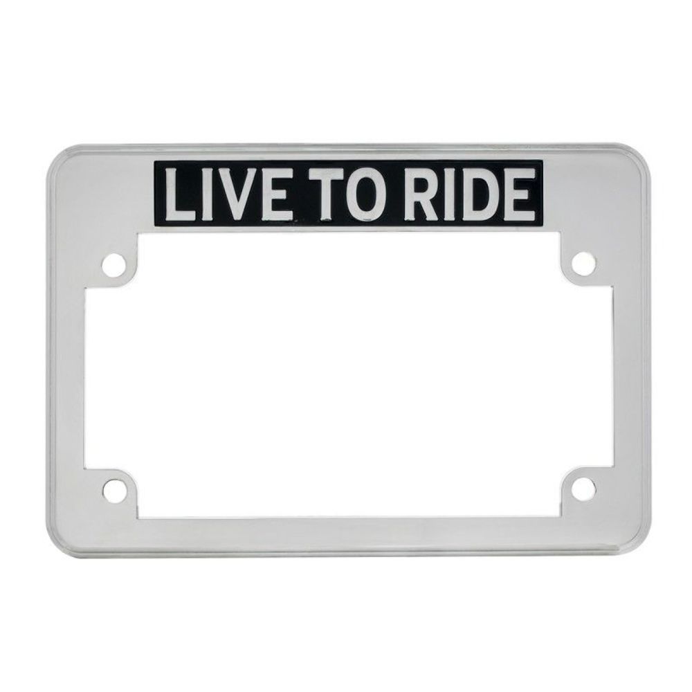 "Live to Ride" Motorcycle License Plate Frame Fits HARLEY CHOPPER