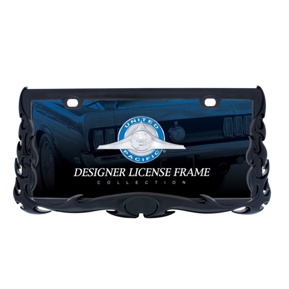 Tribal Flame License Plate Frame - Chrome | United Pacific Industries