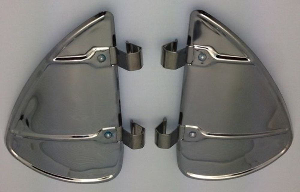 Vintage Style Chrome Accessory Vent Wing Air Deflector Breeze Breezies