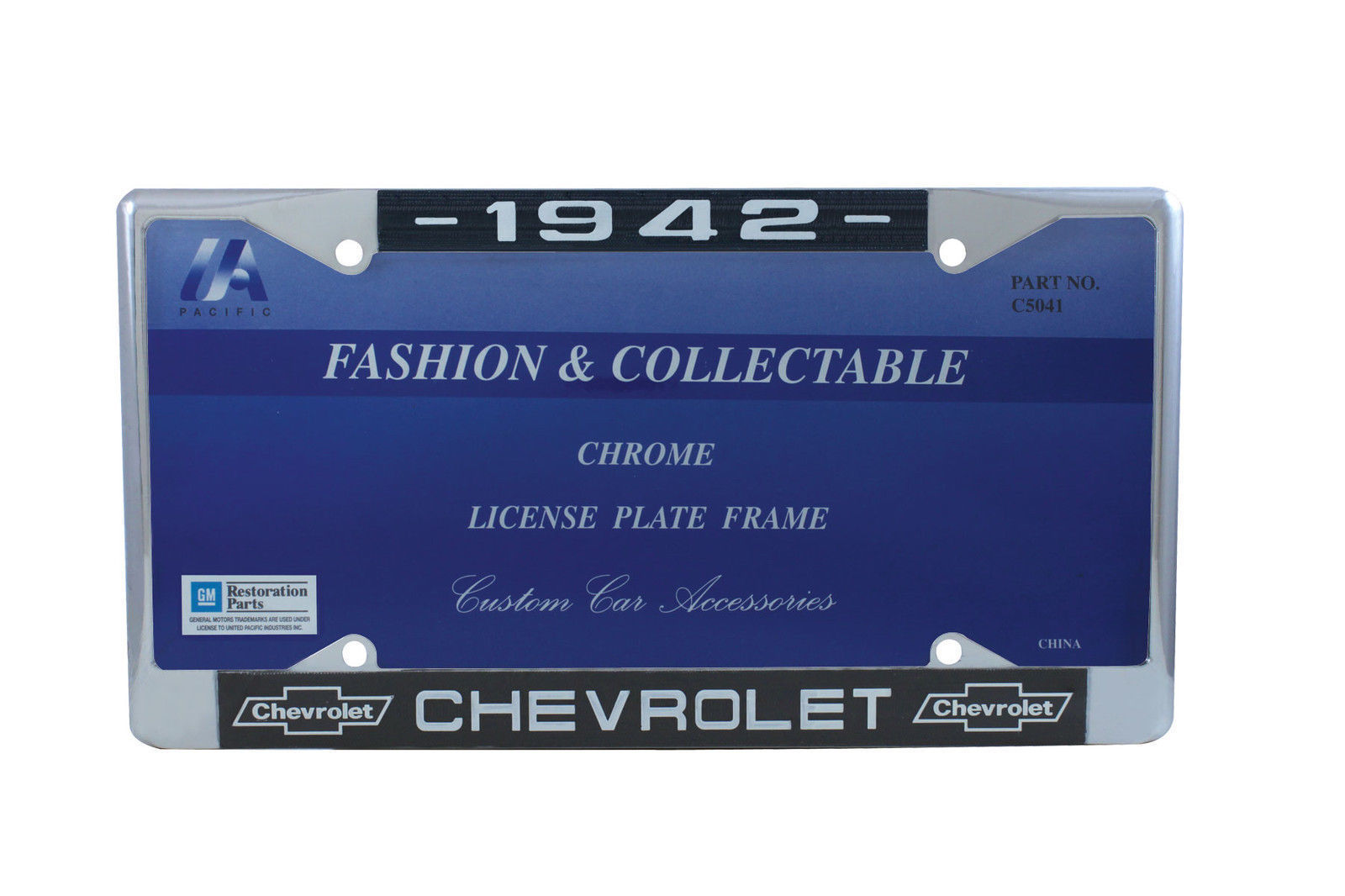 thumbnail image 2 of Ford Script Metal License Plate - Official Licensed Blue & White 6x12 Inch Plate 2 of 14
