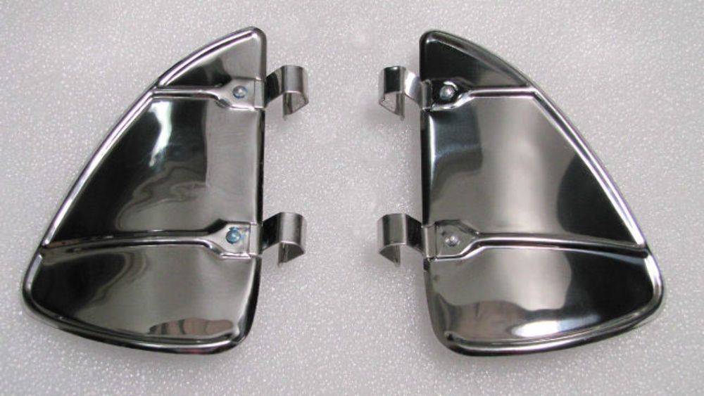 Polished Stainless Steel Vent Wing Window Air Deflector Breeze Breezies