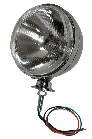 EMPI Dietz Style 7" Chrome Shell w/ H4 Sealed Beam Headlight - VW Dune Buggy Bug Ghia Thing