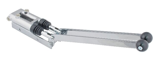 Chrome  Dual Handle Angled Turning Brake - 3/4" Bore, Off-Road Sand Rail & Buggy