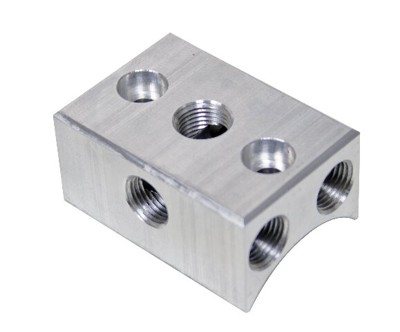 EMPI 17-2812 Billet Brake Line Union – 5-Port 1/8" NPT VW Buggy Sand Rail