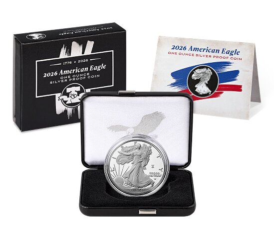 2026-W American Silver Eagle Proof 250th Anniversary 1776-2026 Privy - On Hand