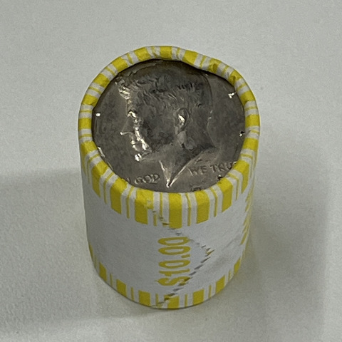 Unsearched Kennedy Half Dollar Bank Roll OBW Sealed $10 FV Coin Hunt Find Silver