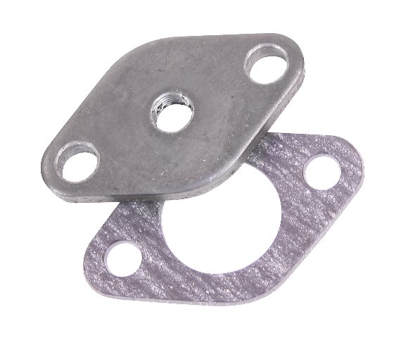 Block Off Plate, Tapped, 1/8" NPT Hole, Fits VW Bug Buggy Trike Rail Type-3, EMPI 98-1171
