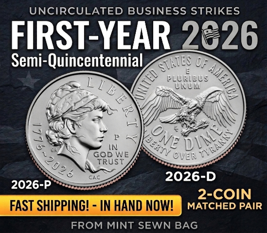 2026 Emerging Liberty Dime Set - P & D Mint Marks - Uncirculated - 2‑Coin Pair