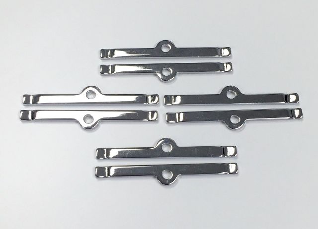 Hot Rod SB Chevy Chrome Valve Cover Hold Down Spreader Bars SBC 283-400