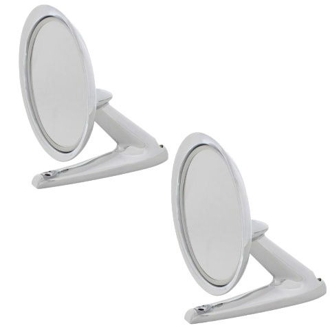 1964‑66 Mustang Exterior Chrome Mirrors Pair | Left & Right Side | Diecast | New