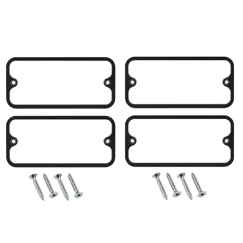 Side Marker Bezel Kit Black Anodized 4‑Piece Fits 1968‑72 C/K Trucks