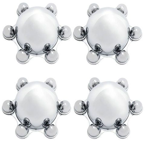 Chrome 6‑Lug Spider Hub Cap, Set of 4 &ndash; 1947&ndash;1972 Chevrolet/GMC Pickup &ndash; Bullet Style