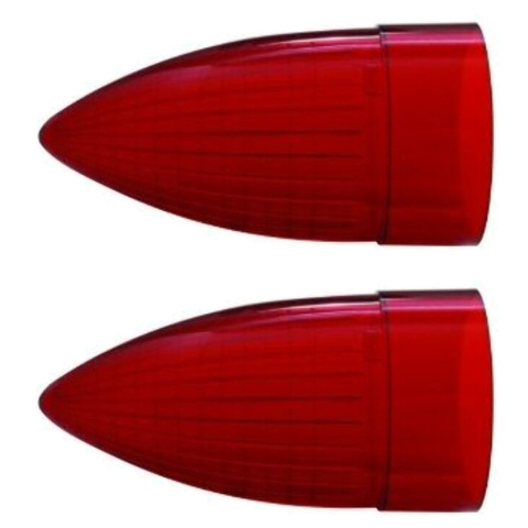 Tail Light Lenses, Pair, Fits Cadillac 1959 DeVille Eldorado Series 60 Fleetwood