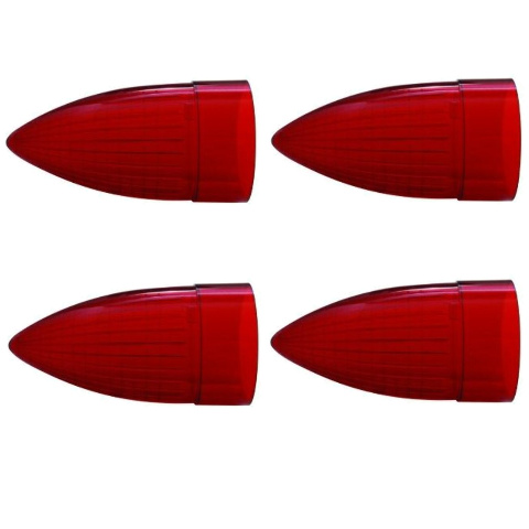 Tail Light Lenses, 4PC Set, Fits Cadillac 1959 DeVille Eldorado Series 60 Fleetwood