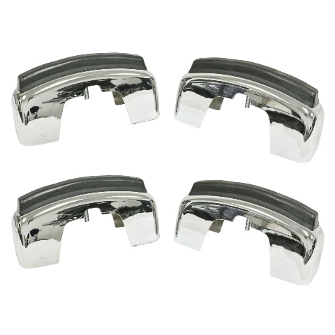 Chrome Bumper Guards Set Front & Rear for 1968-73 VW Type 1 Bug & Super Beetle