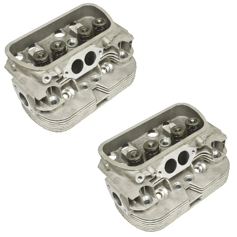 Dual‑Port Cylinder Heads, Pair - 85.5mm Bore - W/ Valves & Springs Fits VW 1600