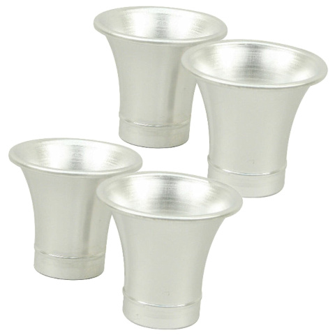 Aluminum Velocity Stacks, 4pc - 3-1/2H X 3-7/8W, Fits VW Bug Buggy Sand Rail