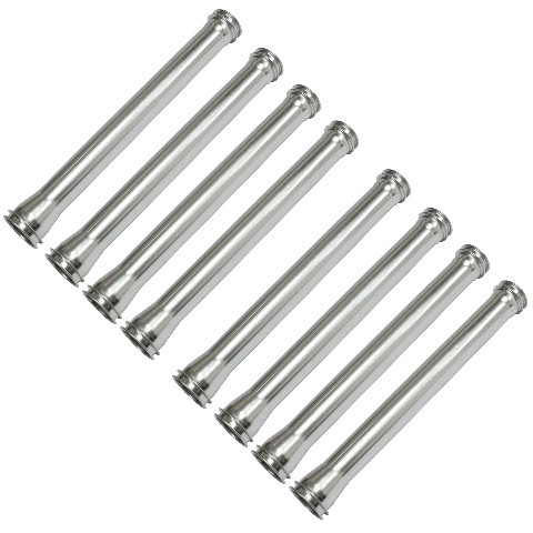 Stock Push Rod Tube Set (8 Pieces) - Silver Zinc - Fits VW Bus 1972-1979 1700-2000cc & Vanagon 1980-1983 - Replacement for VW 021109335A