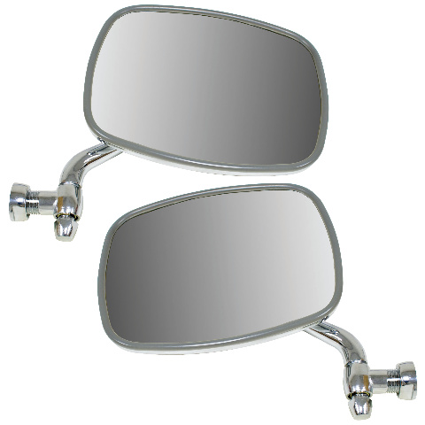 Chrome Exterior Door Mirror Kit Left & Right for VW Type 2 Bus 1968‑1977