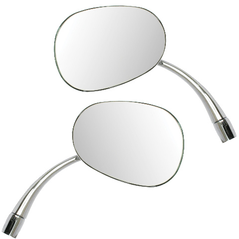 Chrome Oval Mirror Kit Left & Right for VW Beetle Type 1 1950&ndash;1967