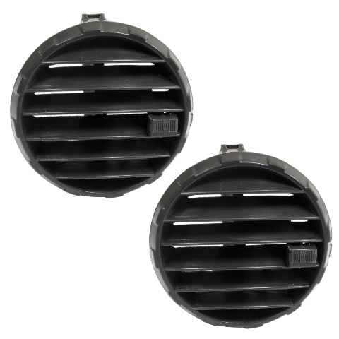 Black Air & Heater Vent Diffusers, Pair, for VW Type 2 Bus 1968-76