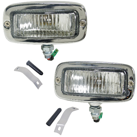 Chrome Backup Light Assemblies, Left & Right Pair, for Classic VW