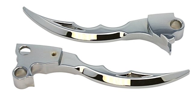 Blade Lever Set, Chrome, For 96-17 BIG TWIN, 96-03 XL EXCEPT 15-17 SOFTAIL
