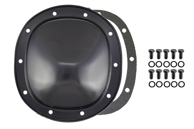Black Steel 10-Bolt Differential Cover For 7.5 7.6 8.5 8.6 Ring Gear, Fits Chevy/GM