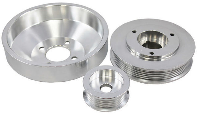 Plolished Aluminum Sanden 508 Style A//C Air Compressor Clutch Cover Faceplate