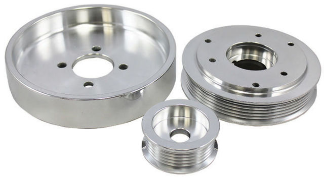 2001-2004 Ford Mustang 4.6L GT / 01 Cobra Polished Aluminum Serpentine Pulley Se | Pirate Mfg