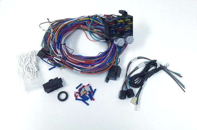 Universal 12v 24 Circuit 12 Fuse Wiring Harness Wire Kit