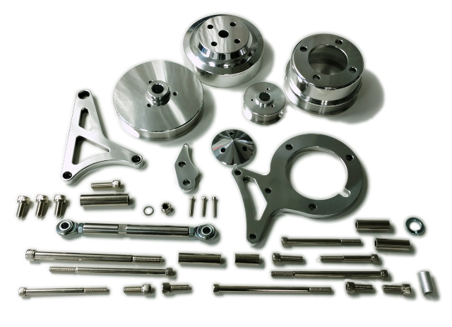 Fits 1979-1993 Ford Mustang 5.0L Serpentine Pulley Set Machined Billet Aluminum