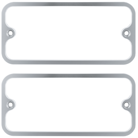 Billet Standard Side Marker Bezels Clear Anodized for 1968-1972 Chevy GMC Truck