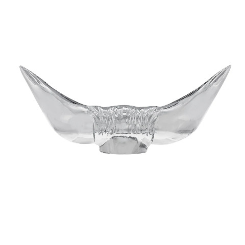 Bull Horn Hood Ornament - Chrome Car or Truck