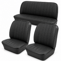 EMPI 4637 Seat Cover Kit Front & Rear Black Slip-On Fits VW Bug 65-67 Type-1 Sedan