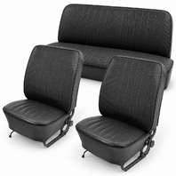 EMPI 4637 Seat Cover Kit Front & Rear Black Slip-On Fits VW Bug 65-67 Type-1 Sedan