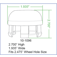 EMPI 10-1096-0 Cap Only with EMPI Logo, Chrome Plated Plastic