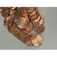 2025 Pennies- 50 Circulated US 1c One Cent Lincoln Pennies-One Roll!!