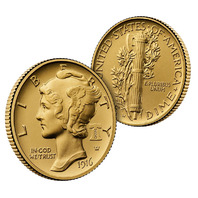 2026 Best of the Mint 1916 Mercury Dime Gold Coin & Silver Medal Set (W)(P)