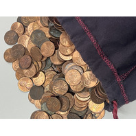 $15 8 lbs Zinc Pennies Sack 1982&ndash;2025 Lincoln Memorial & Shield Cent