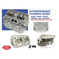 EMPI 98-1373-B Hi-Performance Dual Port Cylinder Head, 85.5mm Bore, 35.5 X 32mm S/S Valves, Single Hi-Rev Valve Springs, Chromoly Retainers, W/ Performance Valve Job, Each EMPI 98-1373-B Hi-Performance Dual Port Cylinder Head, 85.5mm Bore, 35.5 X 32mm S/S Valves, Single Hi-Rev Valve Springs, Chromoly Retainers, W/ Performance Valve Job, Each